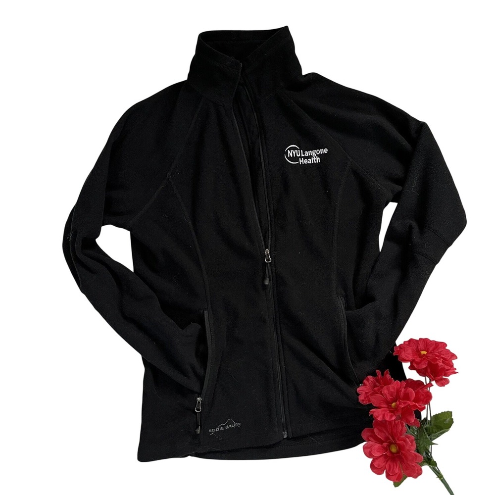 Women's Hooded Full Zip Jacket XS Black Eddie Bauer Outdoor Activewear